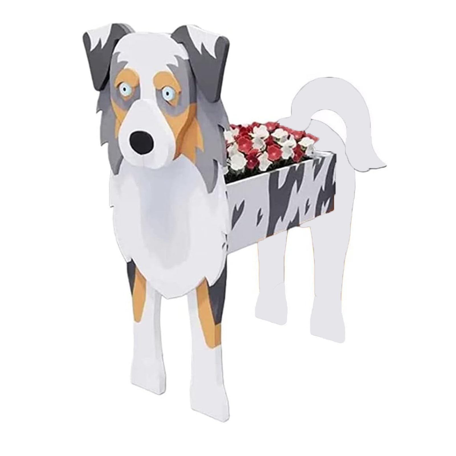 EIMOPE Gifts Dog Flower Pot Planter, PVC Animal Shaped Cartoon Planter Cute Dog Plant Pots Outdoor Indoor Garden Planters For Succulent, Cute Rectangular Plant Flower Pots Decor — image 1