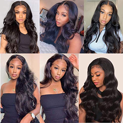 image for Margarety Lace Front Wigs Human Hair Pre Plucked Body Wave 4x4 Lace Cl