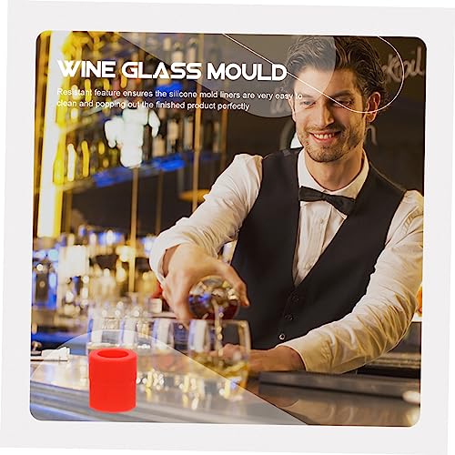 Molde de silicona rojo para hielo en forma de vaso shot miniatura 7