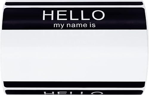 Miniatura 4 de Etiquetas de Hello My Name is, 200 calcomanías de un rollo de etiquetas de nombre para escribir de 2.25 x 3.5 pulgadas para eventos, conferencias y