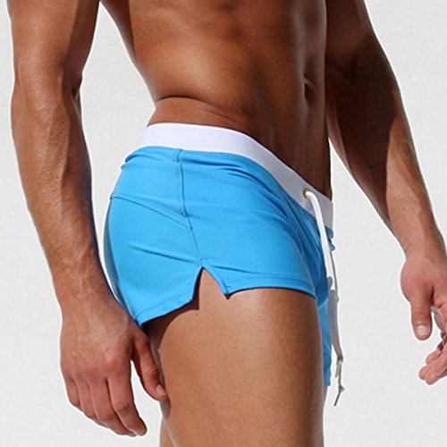 Mily Mens Swim Trunks Swimming Briefs Beach Shorts Square Leg Swimsuit4