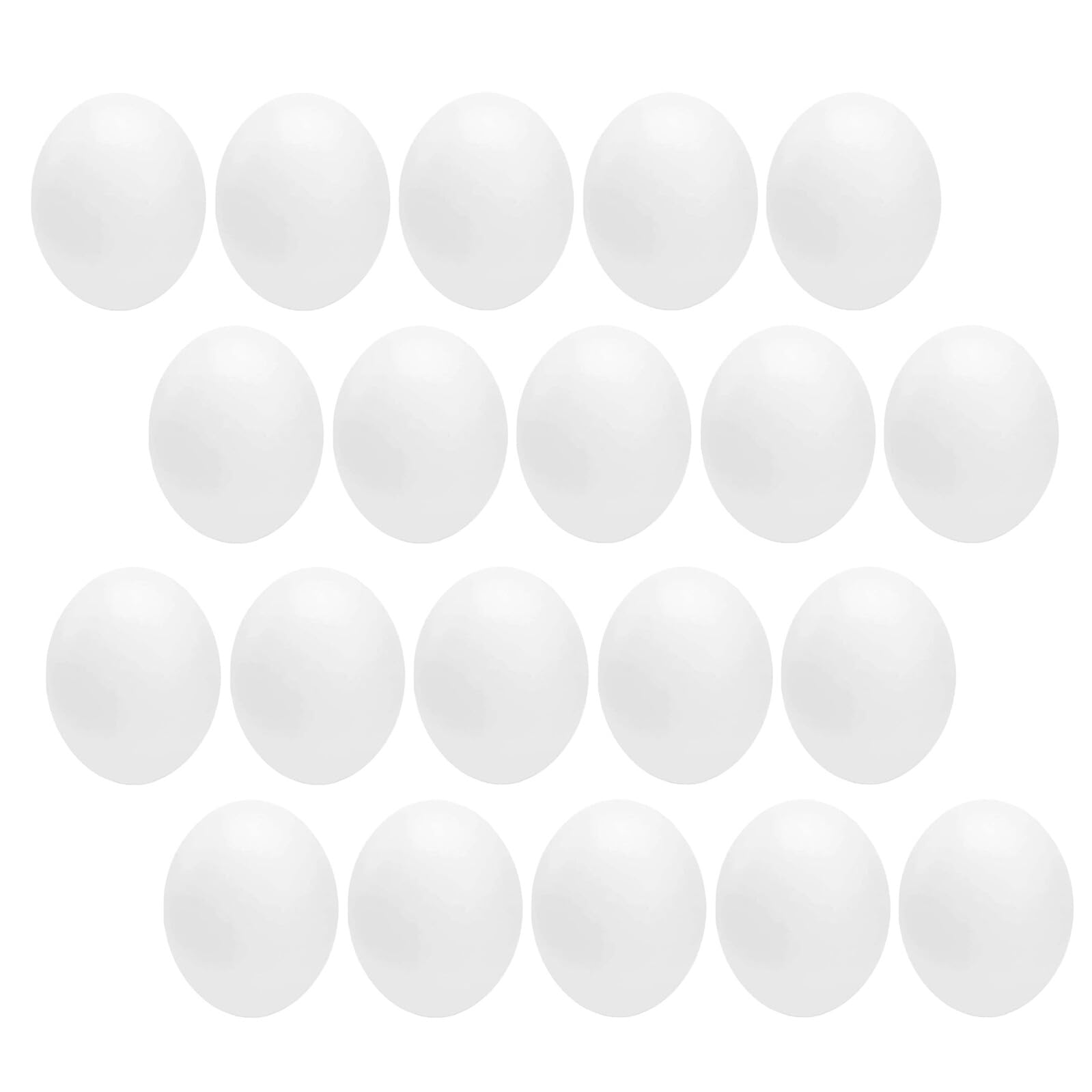 Abaodam 24 Pezzi Uova Finte per Pappagalli in Plastica Bianco, Accessori Gabbia per Addestramento Comportamentale e Studio Scientifico Aspetto Realistico