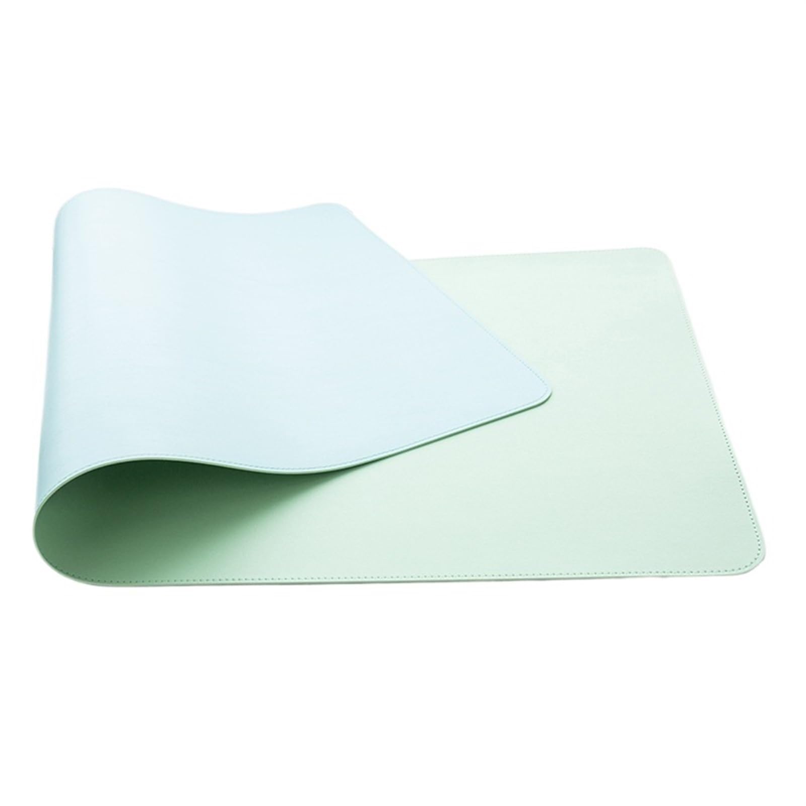 Tappetino da scrivania su entrambi i lati, grande, antiscivolo, impermeabile, in pelle PU, tappetino per scrivania, per gaming, PC, computer, tastiera, cuscino da tavolo (verde chiaro, blu, 90 x 45