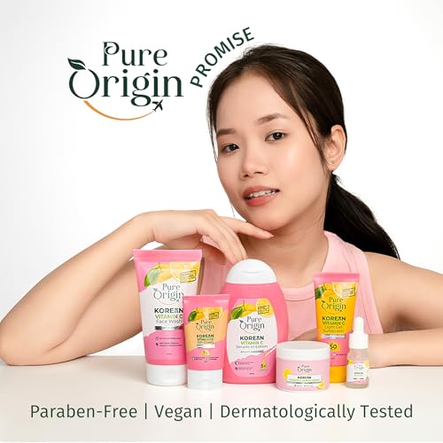 Image of Pure Origin Korean Vitamin C Bright Boosting Body Lotion | For Brighter, Glowing Skin and moisturized skin | For women and men | All skin type | 300 ml