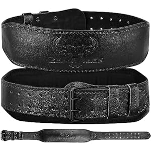 BEAST RAGE Gewichthebergürtel für Männer und Frauen, Leder-Gürtel für Gewichtheben, 10,2 cm gepolsterte Rückenstütze, 10 verstellbare Löcher, ideal für Powerlifting, Kreuzheben, Bodybuilding,