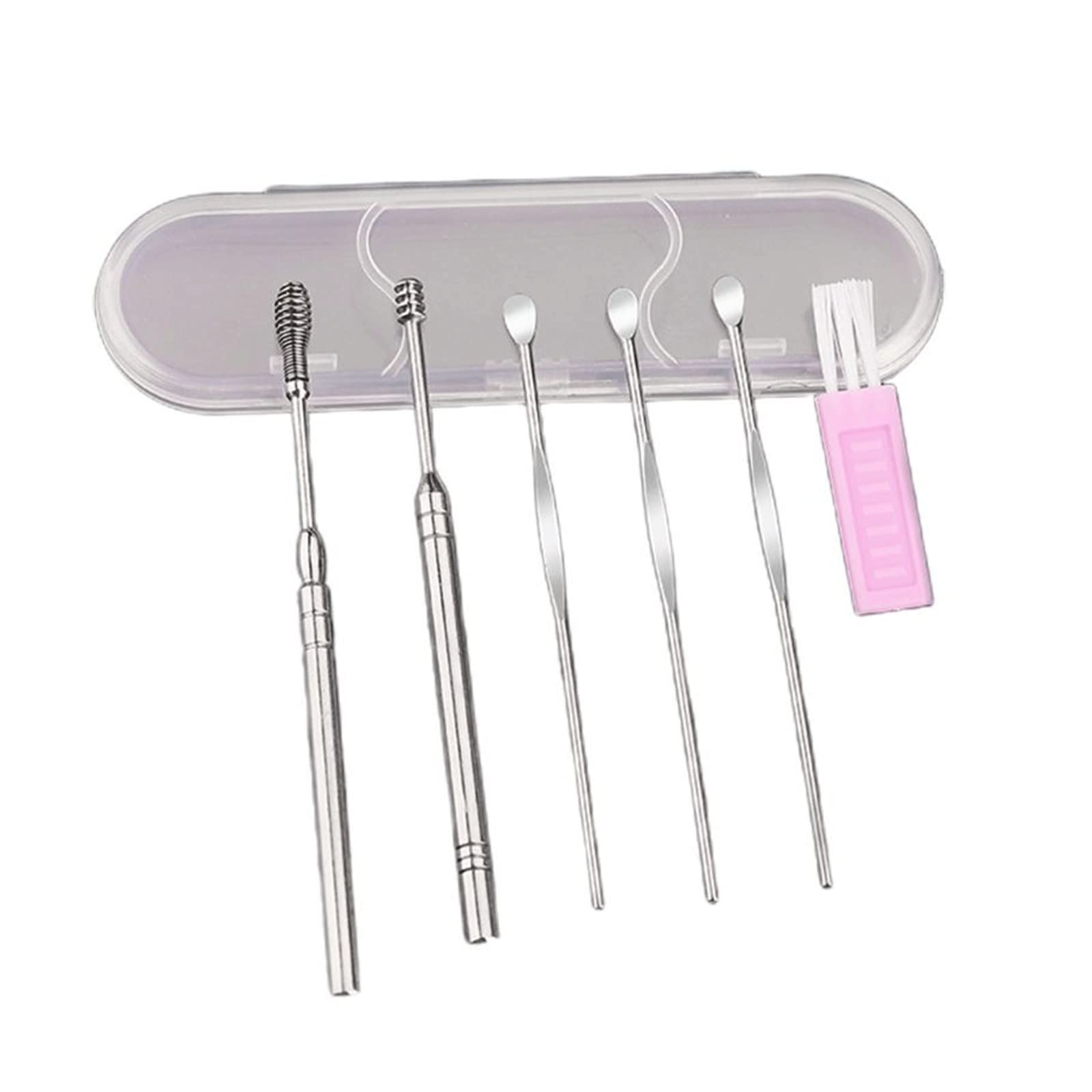 Earwax Removal Stainless Steel Ear Wax Removal Tools Kit Hygiene Care Spiral Spring Curette Earpick Cleaning Spoons with