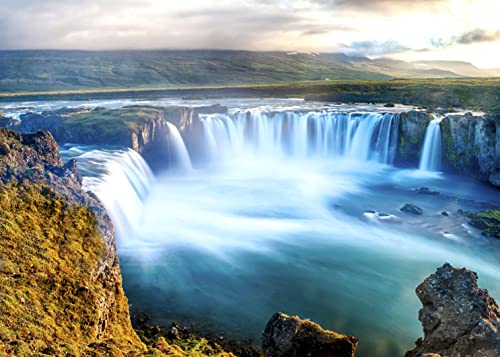 My D SQUARE Vinyl Waterfall Nature Wallpaper for Wall Living Main Room Bedroom Size 24 x 36 Inch Self Adhesive Wall Art 6 Sq Ft (NW125)