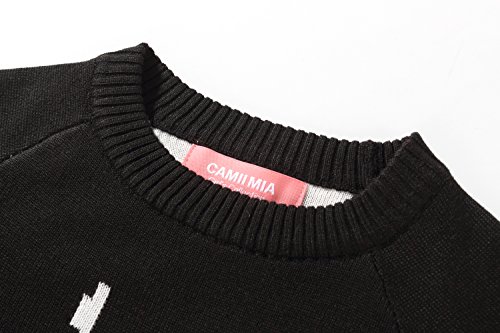 Camii Mia-Big-Girls-Ugly-Christmas-Sweater-Crewneck Sweater Reindeer Pullover Knitted Causal3