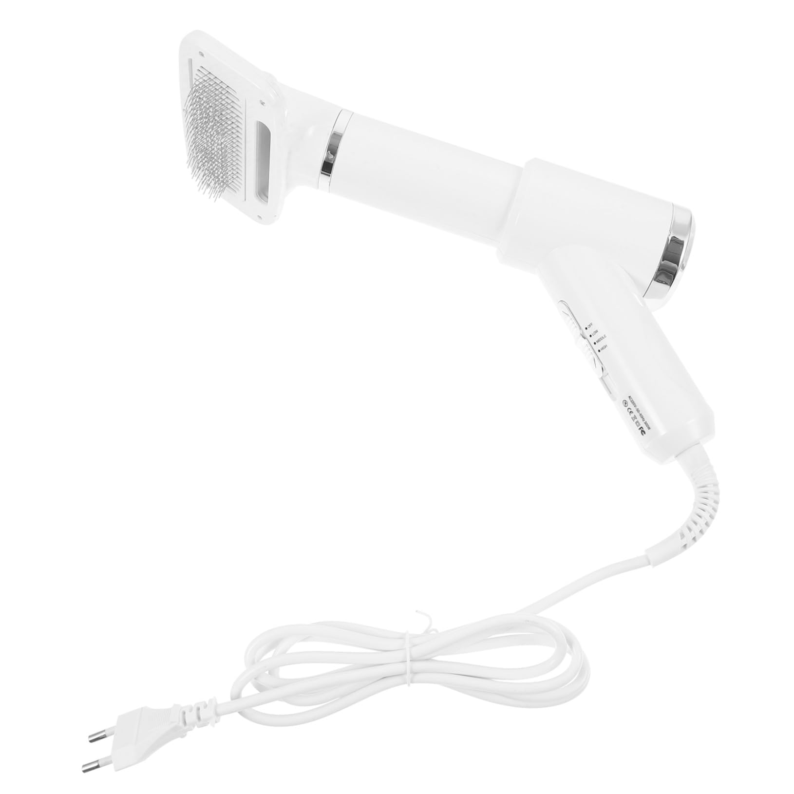 Toyvian Peigne Sèche-cheveux Portable pour Animaux de Compagnie Blanc en Plastique, Sèche-poils pour Grands Chiens et Chats, pour Toilettage et Séchage Rapide