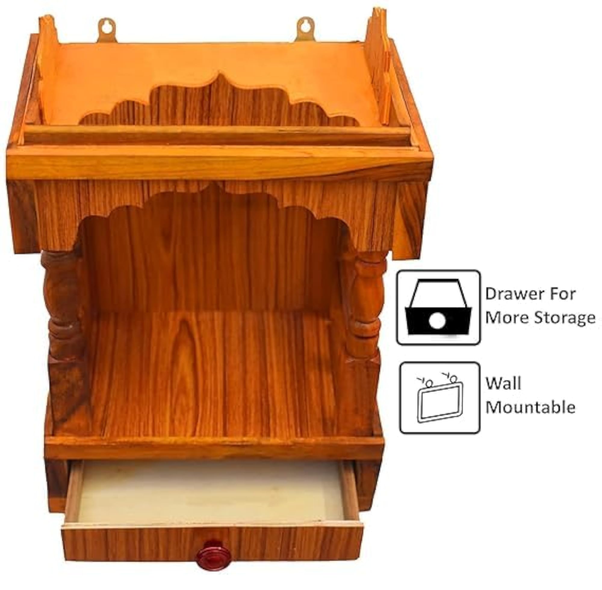 Wooden Wall Hanging Temple for Home, Office, Shop