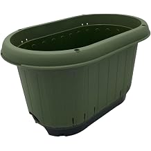 Green Pal Air Slit Planter, Slit, Breathable, Drainage 18.5 inches 47 cm Width Includes Water Supply Tray, Khaki