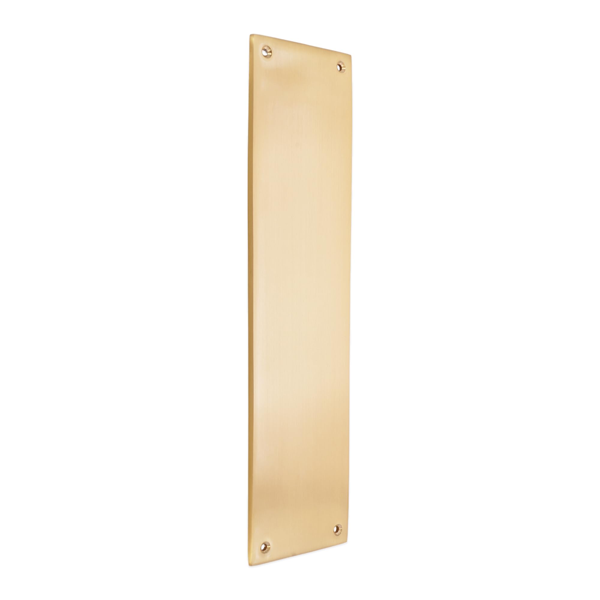Infinity Decor Satin Brass Victorian Finger Push Plate Rectangular 300 x 75mm Door Protector for Vintage Style Internal and External Door Hardware