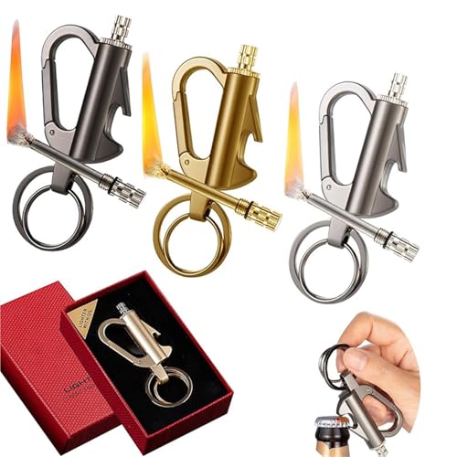 Encendedor Llavero 3 en 1 Metal para Camping 3 Pack