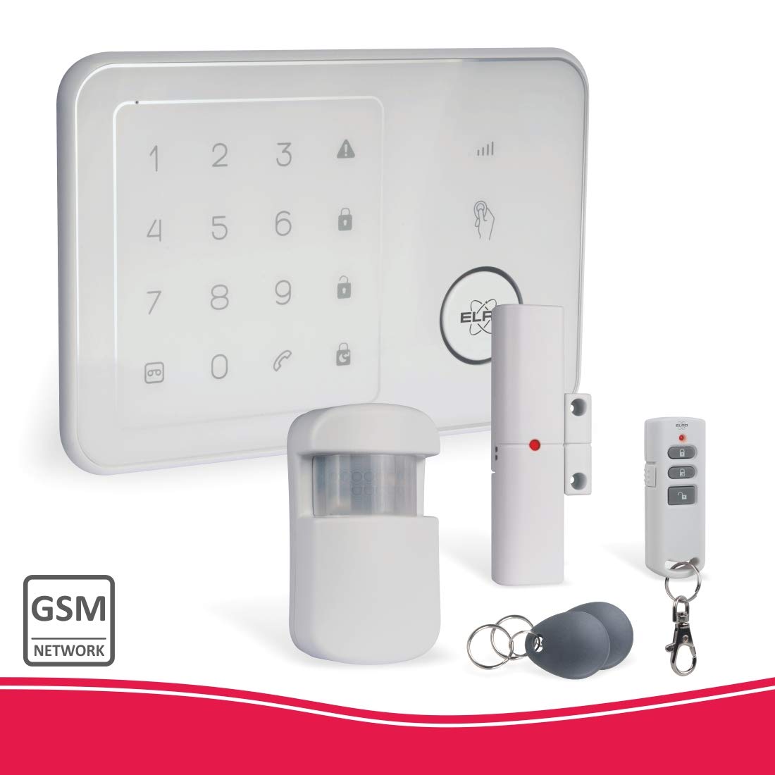 ELRO Sistema de Alarma Home AG4000 - Sistema de Seguridad gsm Completo con App