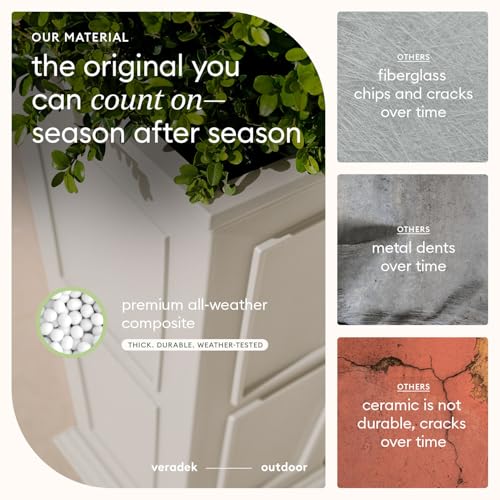 Image of Veradek Brixton Series Planter - Tall Outdoor Planter with Shelf