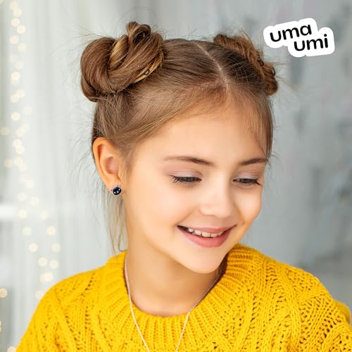 925 Sterling Silver Cat & Paw Black Stud Earrings for Girls Hypoallergenic Safety Screw Back Rhodium Plated - Cat & Paw Black Gifts Earrings for Baby Toddlers Little Teens Kids Jewelry2