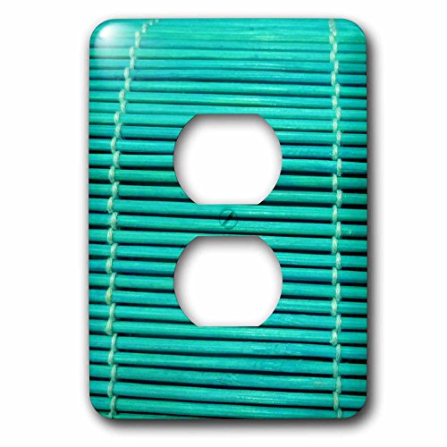 Housse de prise en bambou turquoise 3dRose lsp_17779_6 pour cacher un interrupteur abîmé