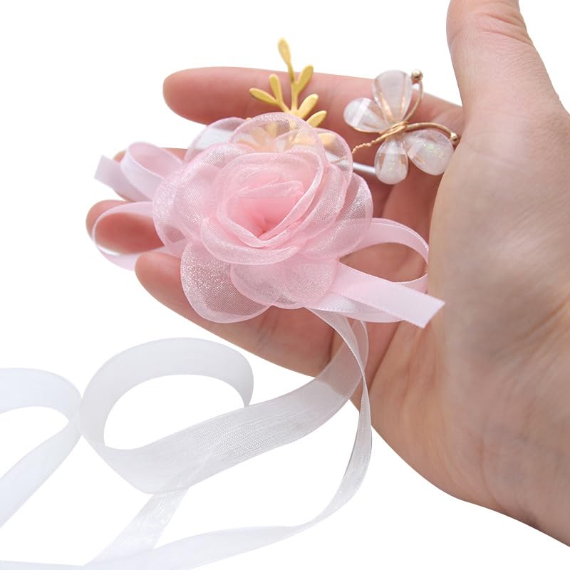 VALINK Corpetto Da Polso Da Sposa, Bouquet Da Sposa Fai Da Te, Corpetto