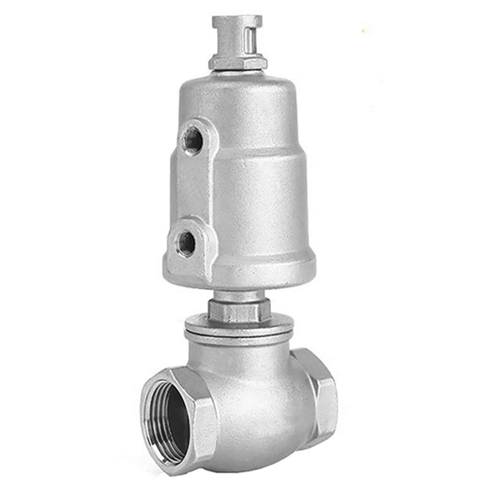 HDPHCRIUN 1/2" 3/4" 1" 1-1/4" 1-1/2" 2 inch 304 Stainless Steel T-Type Pneumatic Thread Globe Valve Sealing(45355,SINGLE ACTING-A TYPE)