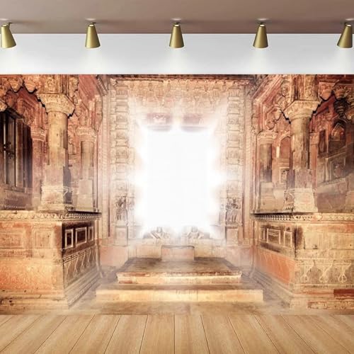 Fondo de fotografía con Puerta de luz de Templo hindú, Paisaje, Despedida de Soltera, Fiesta de Bodas, póster, Pancarta de Fondo 440x300CM