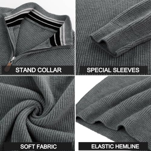 Image of NORTHWIND Men High Neck Zipper Full Sleeve Cotton Knitted Winter Sweater for Man Pullover Sweater Sweaters for Men Winter