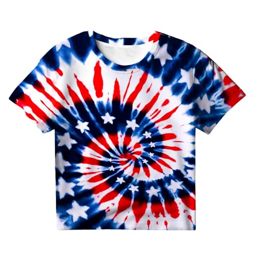 Image of Kids Tie Dye Shirt for Boys Girls Children Tie-Dye Hippes Tshirt Short Sleeve Tee Shirt for Todder