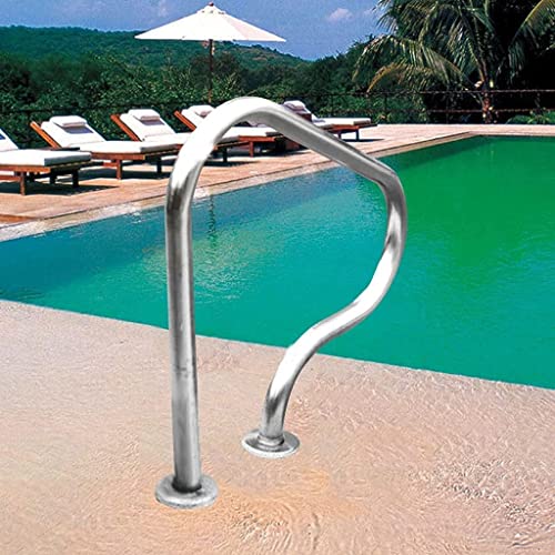 Barandilla Reforzada de Acero Inoxidable 304 para Piscinas, pasamanos para escaleras y Piscinas, barandillas de Seguridad fáciles de Instalar para jardín y Patio, Soporte Duradero de 1 mm de