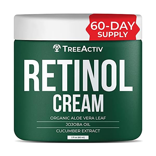 TreeActiv-Retinol-Cream-Hyaluronic-Acid-Skin-Firming-Treatment-for-Face-Neck-Chest-Forehead-Hand-Eye-Anti-Wrinkle-Anti-Aging-Body-Facial-Moisturizer-for-Adult-Men-Women-60-Day-Supply TreeActiv Retinol Cream for Face & Body | Hyaluronic Acid Moisturizer for Wrinkles, Fine Lines, & Blemishes | Anti-Aging…