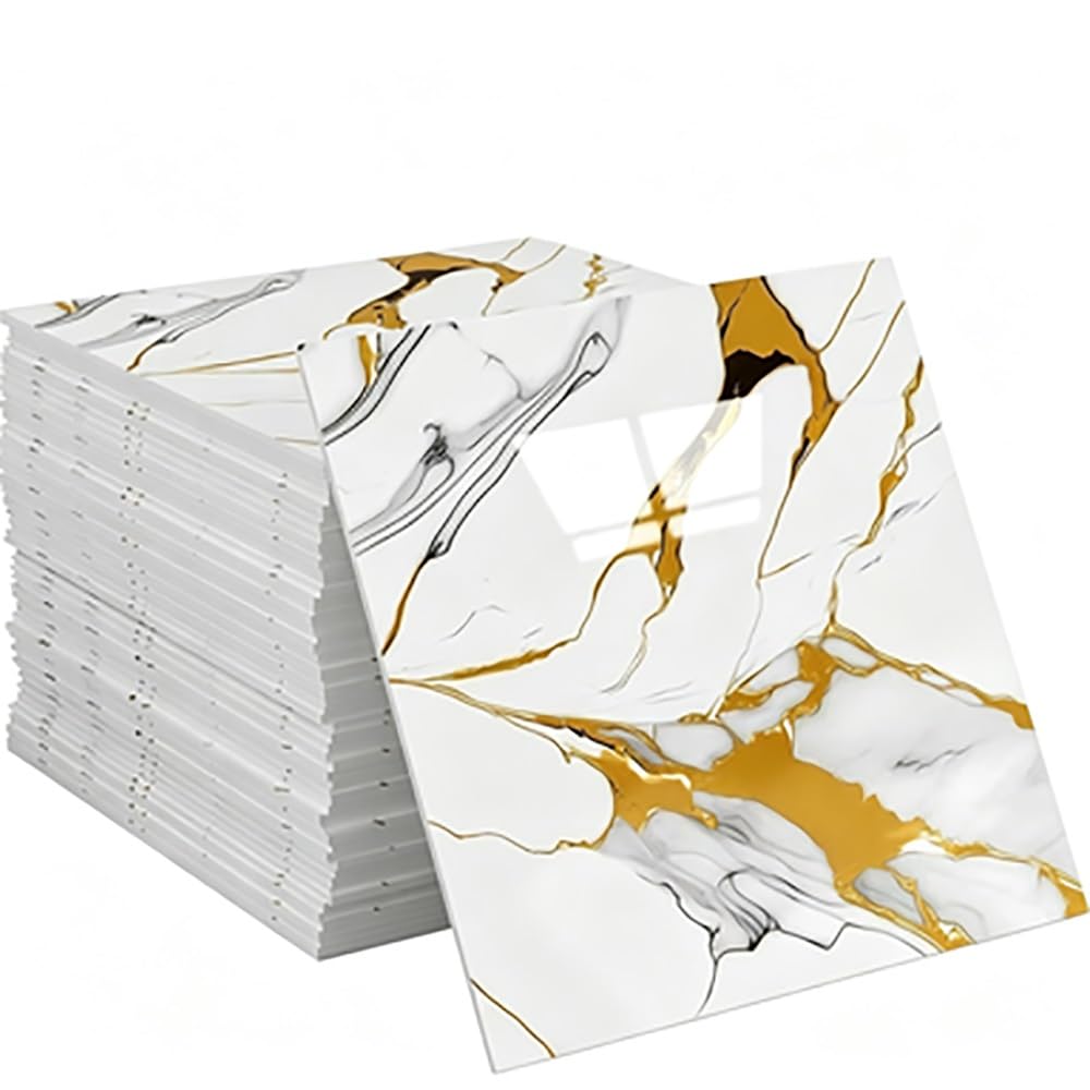 Marble Wall Panels Peel Stick Tiles Backsplash Sticker for Home