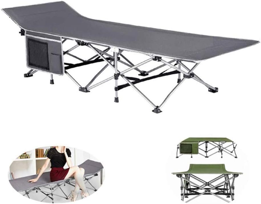 Folding Camping Cot with Carry Bag Portable and Lightweight Bed for Indoor Outdoor Use 600D Oxford Cloth(190x68cm)