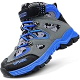 Littleplum Boys Hiking Boots Outdoor Shoes Trekking Ankle Boots Non-Slip Walking Shoes Snow Booties