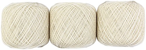 オリムパス製絲 金票 レース糸 #40 Col.731 クリーム 系 50g 約445m 3玉セット