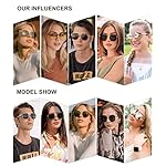 SOJOS Classic Trendy Square Sunglasses for Women Men Cute Big Frame Gold Shades SJ1137 - Image 2