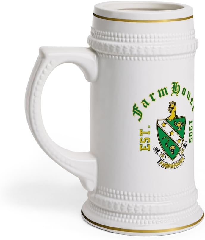 Greekgear Farmhouse Collectors Crest & Year Ceramic Stein Tankard