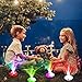 Retisee 12 Pcs Fiber Optic Lamp Multicolored Centerpiece Optic Lights Battery Powered with Cone Base Illuminated Crystals for Room Wedding Holiday Tables Disco Party