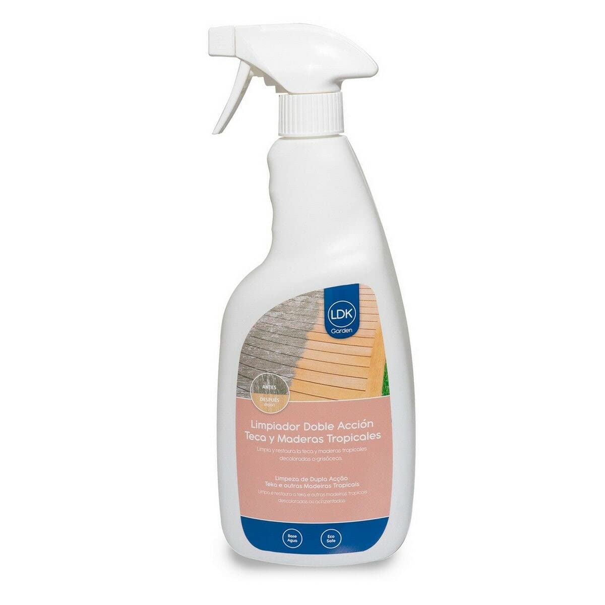 Limpiador Ecológico PROFESIONAL doble acción para Madera Exterior| Limpia y Restaura Muebles | 750 cc | Para Teca y maderas tropicales | Doble acción, larga duración | Limpieza LOLAhome