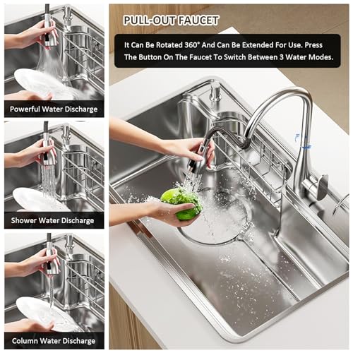 Fregadero de cocina grande para organizar tus cenas familiares con estación de trabajo 6