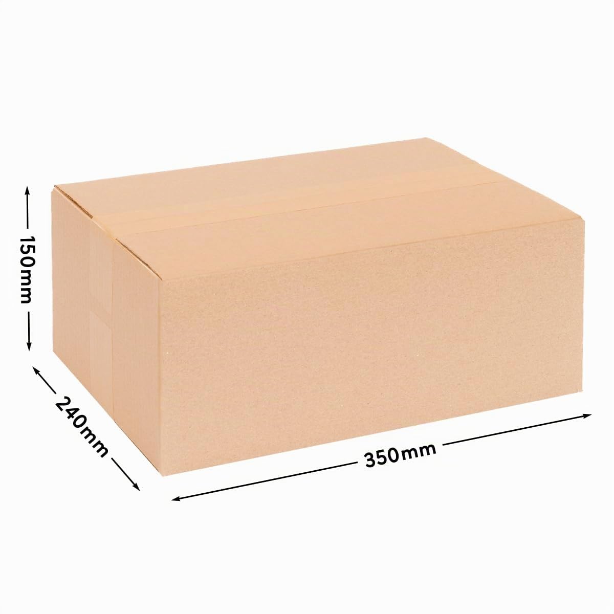 100 Cartons d'Expédition Simple Cannelure 35 x 24 x 15 cm Brun - KK 70 - Emballage - Verpacking