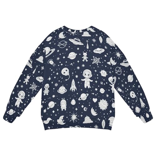 JUNZAN Space Surgeons Stars Aliens Blue Kids Boys Hooded Sweatshirt Long Sleeve Hoodies for Girls Camping 4T2