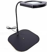 Bewinner Lâmpada Lupa 10X Com Suporte | Lupa LED Iluminada para Trabalho Próximo, Pescoço de Ganso Flexível para Pintura de Costura Artesanal