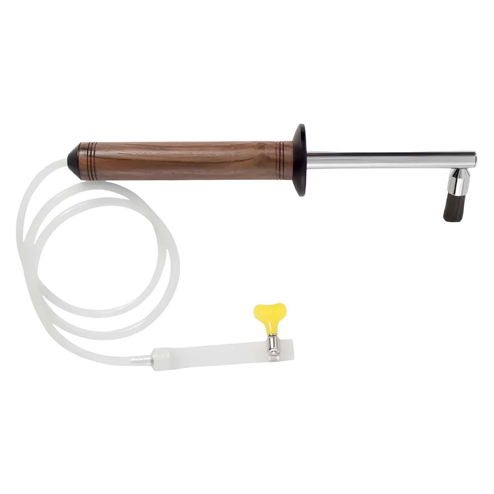 Elnwnnkc Strong Stainless Tube Cleaning Brush with Ergonomic Wood Handle for Coffee Equipment Brush