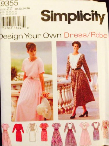 Patron Simplicity 9355 robe pour coudre votre propre style