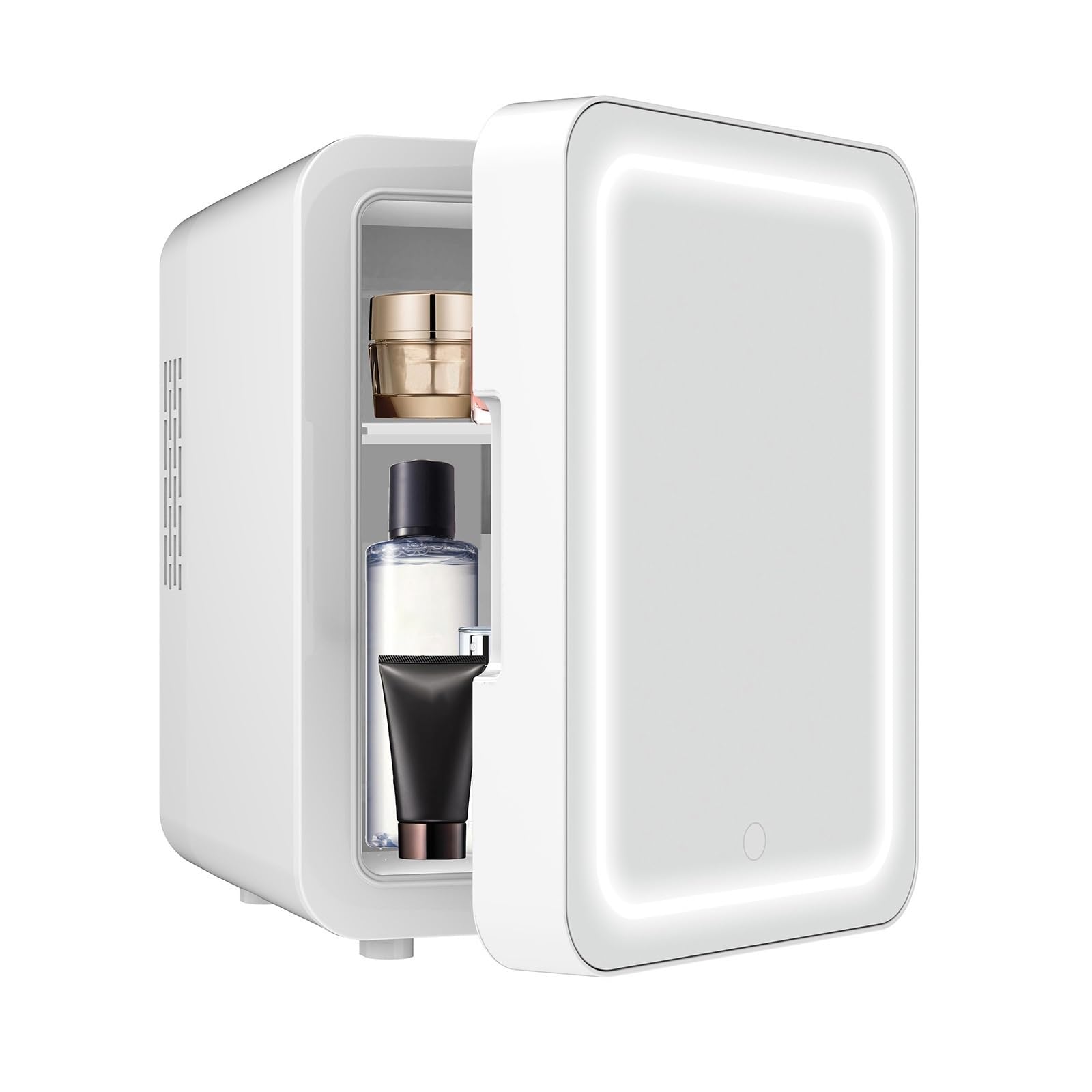 Frigo Maquillage Mini 4L Réfrigérateur Cosmétique avec LED Miroir