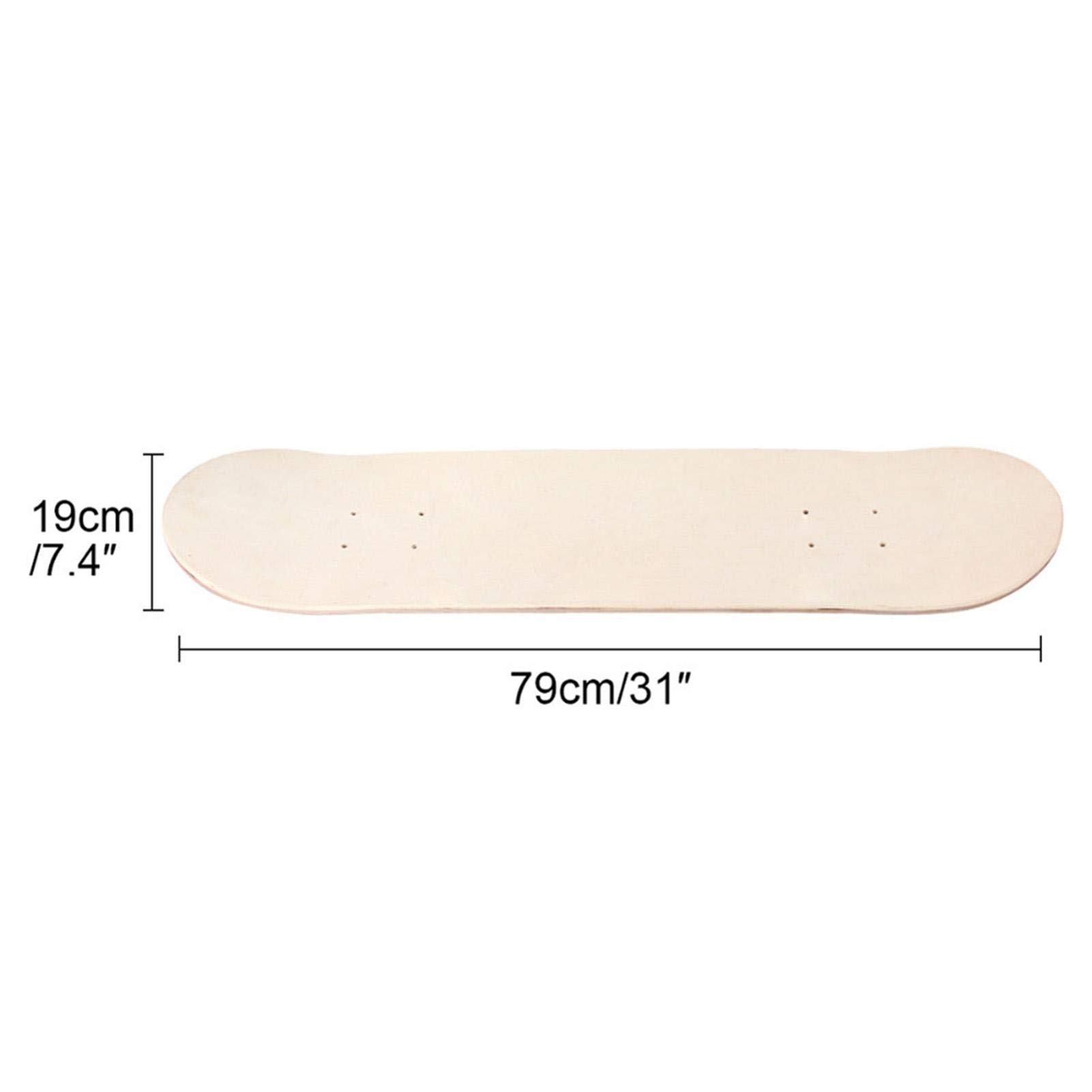 Blank Skateboard Deck 8 Zoll 8-lagiges Double Concave Arce Holz