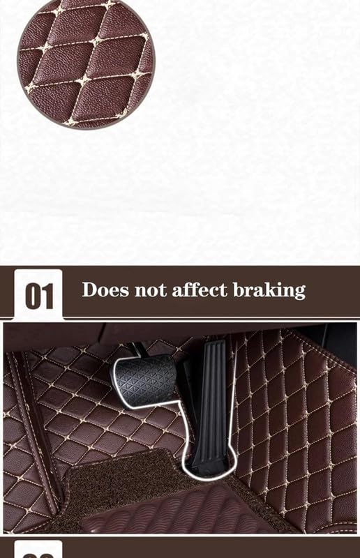 Image of 7D Premium Leatherette Car Foot Mat| Luxurious & Elegant Look | 100% Waterproof and Dust Proof | Custom Fitted 7D Car Floor Tray Mat for Mahindra XEV 9e 2026 (Coffee)