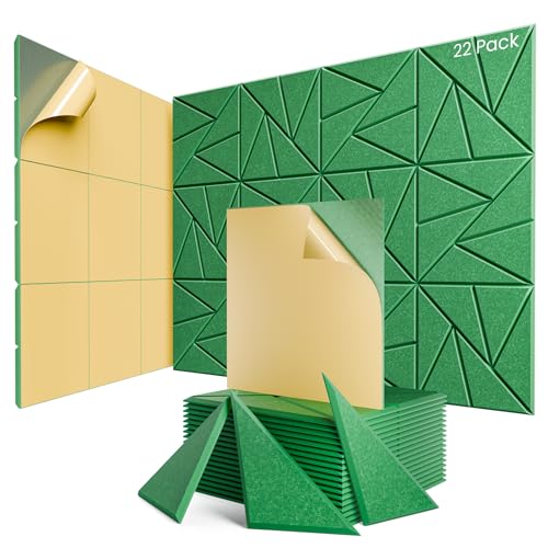Image of 22 Pack Self-Adhesive Acoustic Panels, Sound Proof Foam Panels for Walls