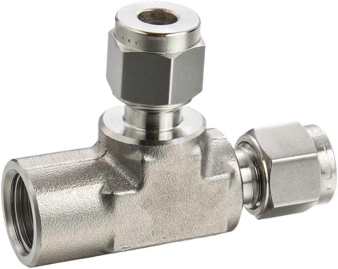 5Pcs/Lot FRT 1/8 1/4 3/8 1/2 Connector Coupling Female Run Tee Stainless Steel 316L Tube Plumbing Fitting(FRT-8 8mm,3-8NPT)