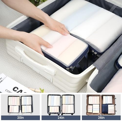 Image of BAGAIL 6 Set Ultralight Compression Packing Cubes Packing Organizer for Travel Accessories Luggage Suitcase Backpack