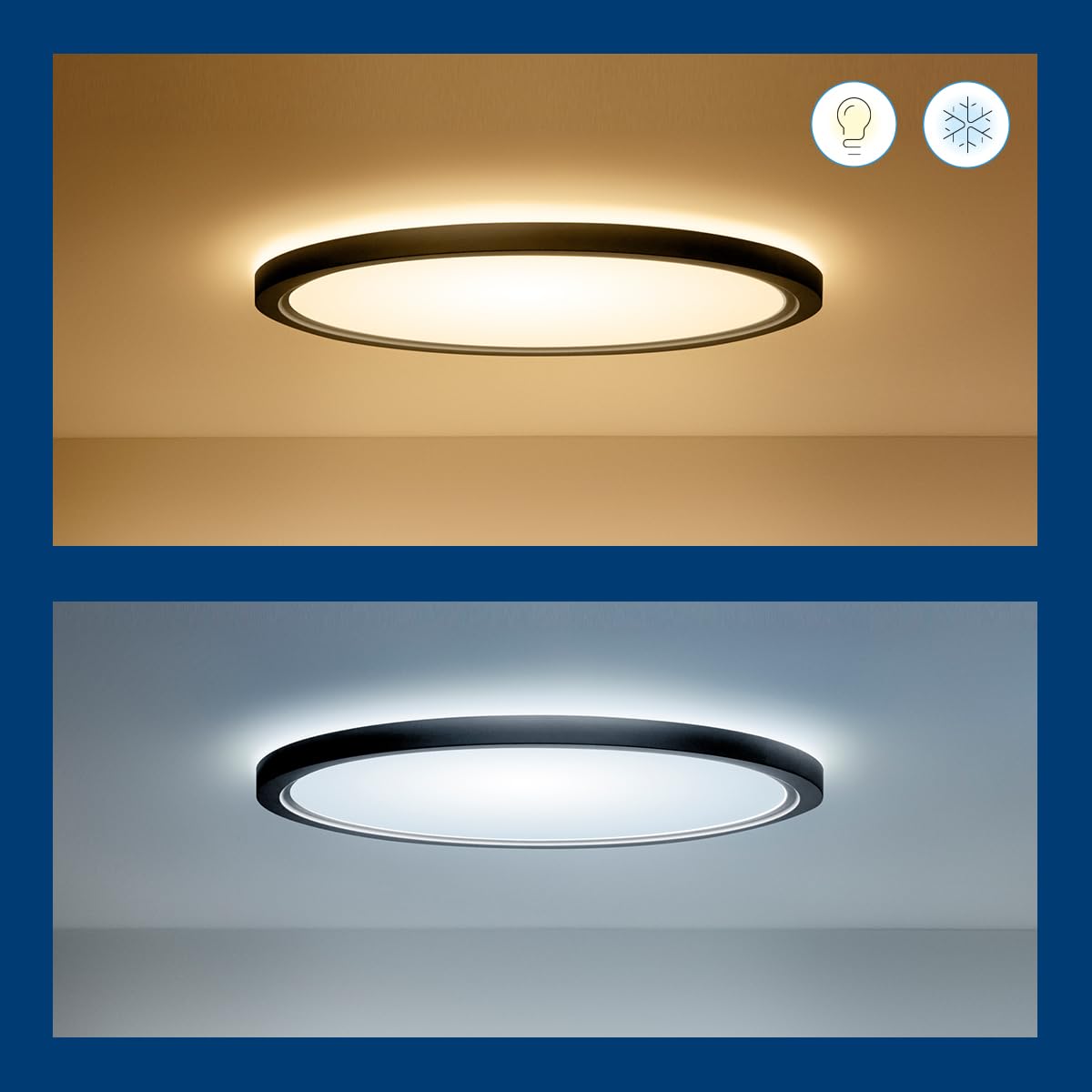 WiZ Inteligentna Lampa Sufitowa Superslim 32W, Biała, Wi-Fi, Wiele Odcieni Bieli, Szeroka Paleta Kolorów, Sterowanie Aplikacją