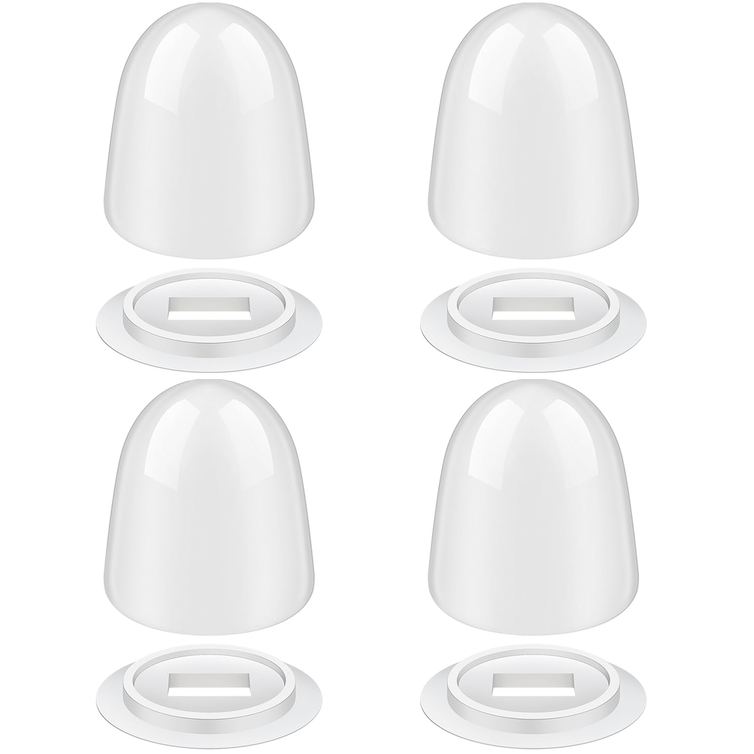 Toilet Bolt Caps Universal Toilet Seat Floor Bolts Caps Floor Bolts Snap On Caps with Washers for Easy Installation, 1.44 Inch Height